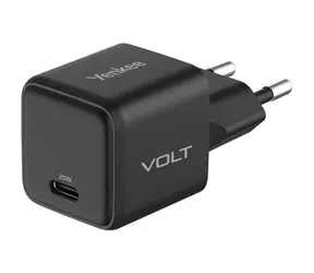 YENKEE YAC G20 VOLT BK USB C 20W GaN černá / nabíječka / 20W / 2.4A / QC 3.0