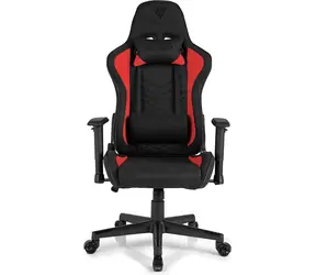 SENSE7 Spellcaster černo-červená / Herní židle / látka / nastavitelná / pojezdová kolečka / nosnost 150 kg 