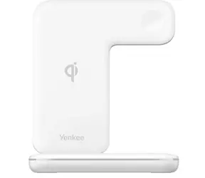 YENKEE YAC 5301 WH 3v1 nabíjecí stanice Qi bílá / telefon 10W / sluchátka 2W / hodinky 2.5W