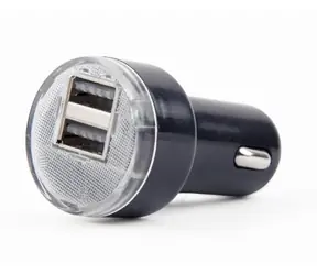 Gembird EG-U2C2A-CAR-02 černá / nabíječka do auta / 2x USB-A