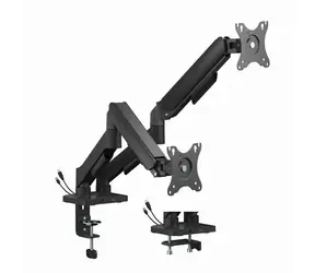 Gembird  MA-DA2U-01 Držák 2 monitorů na stůl černá / do 32” a 9 kg / naklápěcí