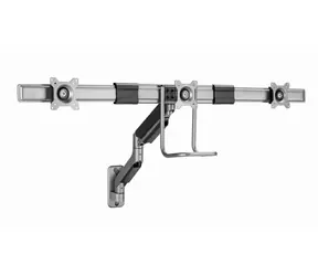 Gembird  MA-WA3-01 Držák 3 monitorů na stěnu šedá / do 27” a 6 kg / naklápěcí