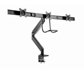Gembird  MA-DA3-03 Držák 3 monitorů na stůl černá / do 27” a 6 kg / naklápěcí