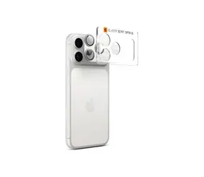 Spigen Glass tR EZ Fit Optik Pro XL sklo na fotoaparát pro Apple iPhone 17 Pro stříbrná