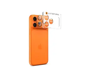 Spigen Glass tR EZ Fit Optik Pro XL sklo na fotoaparát pro Apple iPhone 17 Pro oranžová