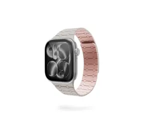 Epico Magnetic+ Silicone magnetický řemínek pro Apple Watch SE (40mm)/Series 1-11 (38/40/41/42mm) bílá