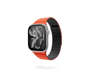 Epico Magnetic+ Silicone magnetický řemínek pro Apple Watch SE (40mm)/Series 1-11 (38/40/41/42mm) oranžová 