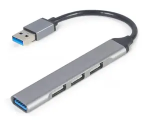 Gembird UHB-U3P1U2P3-02 / USB hub 4-portový USB 3.1 (Gen 1) / stříbrná