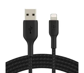 Belkin BOOST CHARGE kabel opletený USB-A na Lightning černá / 2m 