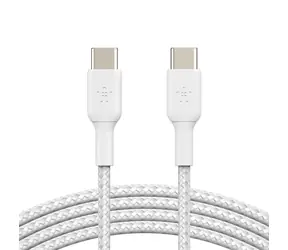Belkin BOOST CHARGE kabel opletený USB-C na USB-C bílá / 1m