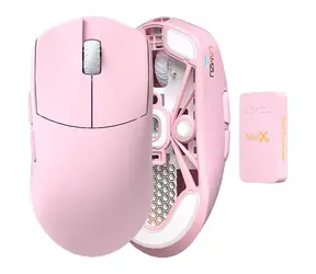 Lamzu Maya X růžová / Bezdrátová herní myš / 30000 DPI / USB-C & 2.4GHz 