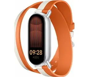 Xiaomi Dual-tone kožený pásek bílo-oranžová pro Xiaomi 140-180 mm