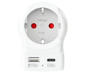 SKROSS PA29PD20 cestovní adaptér pro použití v USA bílá / s USB A+C 20W
