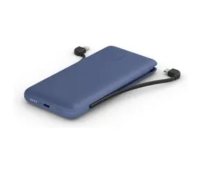 Belkin BOOST CHARGE PowerBanka 10000mAh + integrované kabely modrá / 18W PD / USB-C