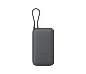 Xiaomi PowerBanka 20000mAh tmavě šedá / 1x USB-A + 1x USB-C / integrovaný kabel / 22.5W