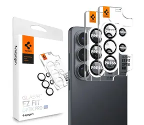 Spigen Glass tR EZ Fit Optik Pro HD tvrzené sklo na objektiv fotoaparátů pro Samsung Galaxy S26 Ultra 2ks černá
