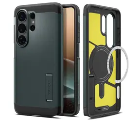 Spigen Tough Armor MagSafe ochranný kryt pro Samsung Galaxy S26 Ultra abyss green