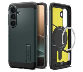 Spigen Tough Armor MagSafe ochranný kryt pro Samsung Galaxy S26 Plus abyss green