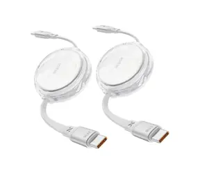 iOttie Retractable Cable USB-C kabel samonavíjecí bílá / 100W / 2ks 