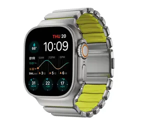Nomad Stratos Band FKN řemínek pro Apple Watch 49mm/Ultra stříbrná/zelená