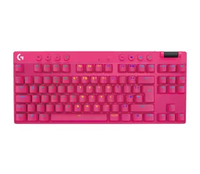 Logitech G PRO X TKL růžová / bezdrátová herní klávesnice / US layout / 2.4GHz & Bluetooth / RGB