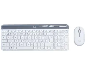 Logitech Slim Wireless Combo MK470 CZ bílá / bezdrátová sada klávesnice a myši / CZ verze
