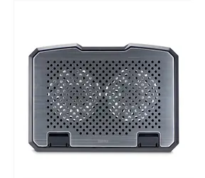 Hama chladicí stojan pro notebook Aluminium stříbrná / naklápěcí / 2 ventilátory / modré podsvícení / tichý chod