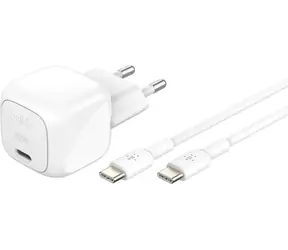 Belkin BOOST CHARGE charger bílá / nabíječka USB-C / 30W / PD / s 1m kabelem USB-C
