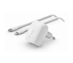 Belkin BOOST CHARGE charger bílá / nabíječka USB-C / 20W / PD / s 1m kabelem USB-C na Lightning