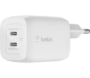 Belkin BOOST CHARGE charger bílá / nabíječka / 2x USB-C / 65W / PD / GaN