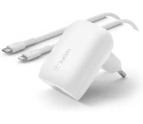 Belkin BOOST CHARGE charger bílá / nabíječka USB-C / 30W / PD / s 1m kabelem USB-C na Lightning