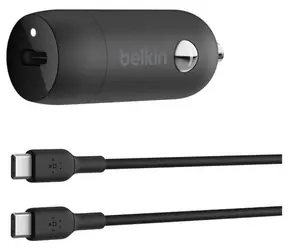 Belkin BOOST CHARGE nabíječka do auta černá / USB-C / 30W / PD / s 1m kabelem USB-C