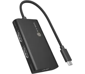 Icy Box IB-AD1030-C černá / HDMI Adaptér / 3x HDMI / 20cm 