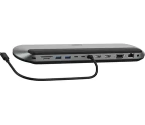 Belkin Connect 11v1 Universal Pro dokovací stanice černá / 2x USB-C / 3x USB-A / 2x HDMI / RJ45 / VGA / 3.5mm jack
