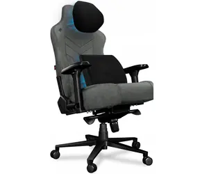 Yumisu 2053 Magnetic Material šedo-černá / Herní židle / látka / nastavitelná / pojízdná kolečka / nosnost 150 kg