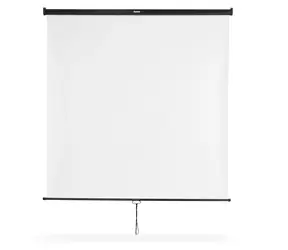 Hama projekční plátno rolovací bílá / 175x175 cm / úhlopříčka 247 cm / montáž na strop nebo zeď