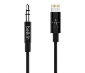 Belkin ROCKSTAR kabel Lightning na 3.5mm jack černá / 0.9m