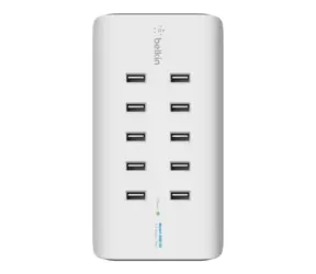 Belkin ROCKSTAR charger bílá / nabíjecí stanice / 10x USB-A / 120W / 230V