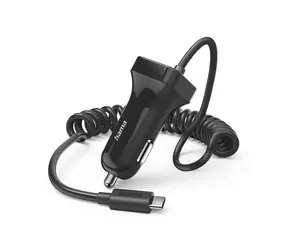 Hama nabíječka do vozidla s kabelem / USB-C / 2,4 A / 1 m