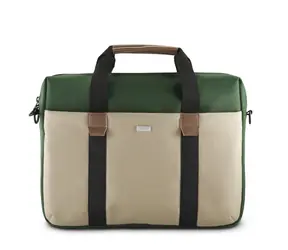 Hama Silvan béžová-zelená / brašna na notebook / 34-36 cm (13,3-14,1") / recyklovaný polyester