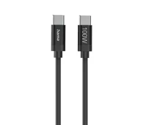 Hama USB-C 2.0 kabel Fabric / 1,5 m / 100 W / opletený