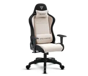 SENSE7 Spellcaster FUKU černo-béžová / Herní židle / Látka / nastavitelná / pojezdová kolečka / nosnost 150 kg 