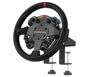 Cammus C12 Direct Drive Lenkrad + Tischklemme černá / volant s integrovanou základnou / 20 ovládacích prvků / LED pásek