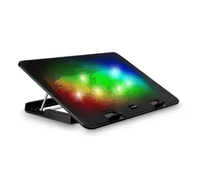 EVOLVEO A101RGB černá / chladící podložka pro notebook do 17" / 2× 125 mm ventilátor / RGB podsvícení