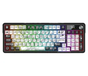 Redragon K719GF-RGB-PRO Artemis Pro bílo-černá / Bezdrátová herní klávesnice / mechanická / RGB / USB / BT / US