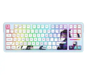 Redragon Antonium PRO K728AK-RGB-PRO světle modrá / Herní klávesnice / mechanická / RGB / USB / US