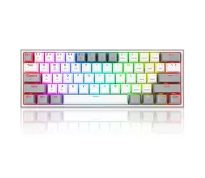 Redragon K616 Fizz PRO Red Switch bílo-šedá / Herní klávesnice / mechanická / Redragon switches / RGB / BT / USB-C / US 