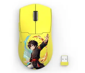 Redragon K1NG PRO MAX 1K žlutá / Bezdrátová herní myš / optická / 26000 DPI / 6 tlačítek / USB / RF 2.4 GHz