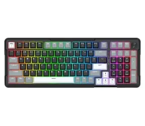 Redragon ARLOKKS QMK K742 černá / Herní klávesnice / mechanická / RGB / BT / USB / US