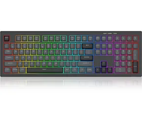 Redragon K518 Crux černá / Herní klávesnice / RGB / USB / US